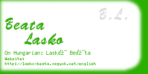 beata lasko business card